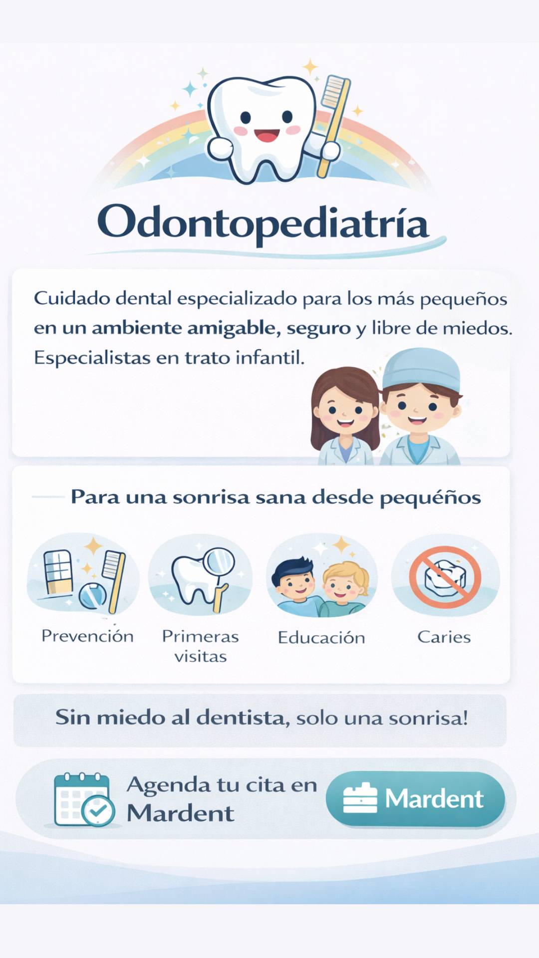 Infografía divulgativa sobre la odontopediatría