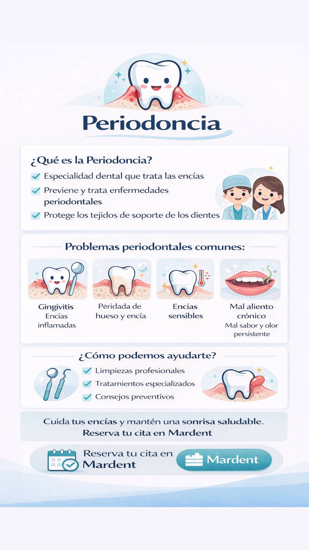 infograf&iacute;a informativa sobre periodoncias en alcal&aacute; guada&iacute;ra